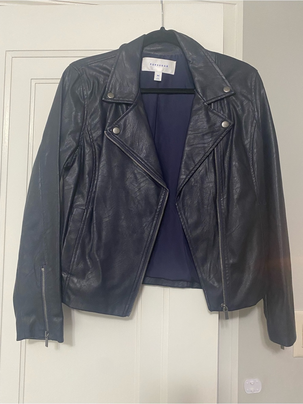POPSUGAR Black Faux Leather Moto Jacket
